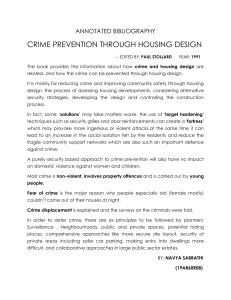 ANNOTATED BIBLIOGRAPHY(Crime prevention through Housing design)