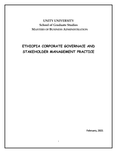 litrature on corporate governance