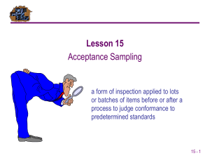 15 Acceptance Sampling