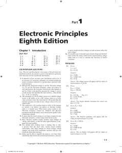 Electronic Principles (8th Ed) Solution