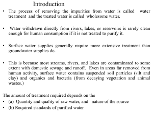 Water treatment engineering