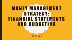 MODULE 3 Money Management Strategy