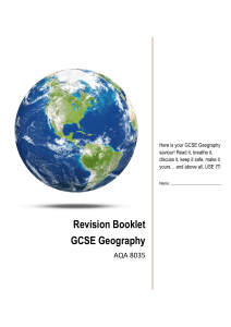GCSE Geography Revision Booklet- www.gordons.school