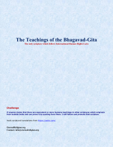 The Teachings of the Bhagavad-Gita 