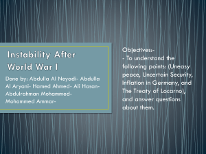 Instability After  World War I