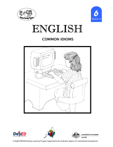 English 6 DLP 12 - Common Idioms opt