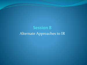 Alternate approaches to IR
