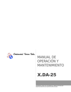 ManualDeOperacionYMantenimiento XDA-25 20140708