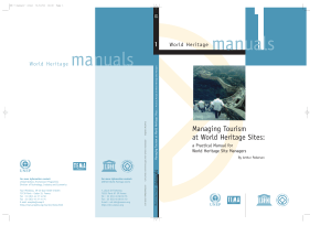 UNESCO World Heritage Manual Managing Tourism at World Heritage Sites