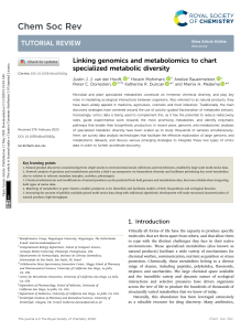 Linking genomics and metabolomics to chart specialized metabolic diversity