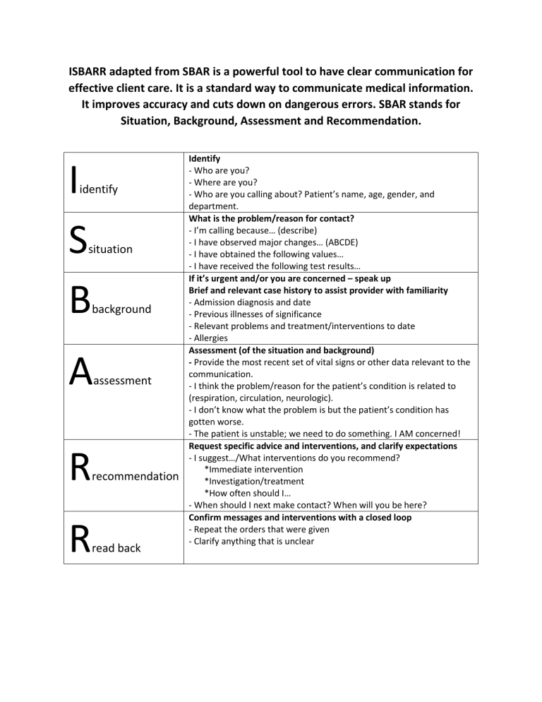 isbarr-health-assessment-communication-tool
