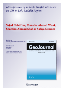 Landfill Site Selection in Leh, Ladakh using GIS