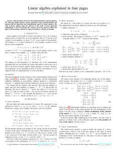 linear algebra in 4 pages