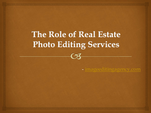 The Role of Real Estate Photo Editing Services