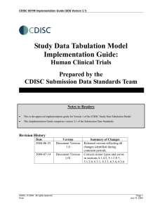 SDTM 3.1 Implementation Guide v1 01