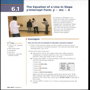 Linear Equations: Slope-Intercept Form & Motion