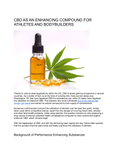 CBD AS AN ENHANCING COMPOUND FOR ATHLETES AND BODYBUILDERS