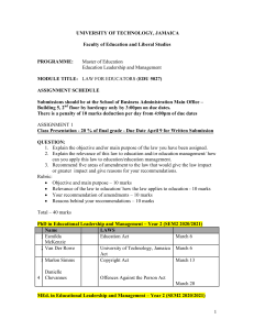 ASSIGNMENT SCHEDULE (1)