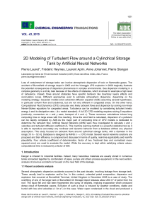 2D MODELING OF TURBULENT FLOW AROUND A CYLINDRICAL STORAGE TANK BY ARTIFICIAL NEURAL NETWORKS
