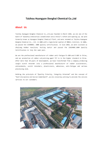 Taizhou Huangyan Donghai Chemical Co.,Ltd