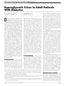 Hyperglycemic Crises in Adult Diabetes: Consensus Statement