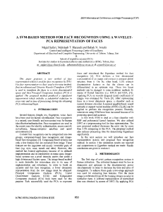 7 a SVM based method for face recognition using a wavelet PCA