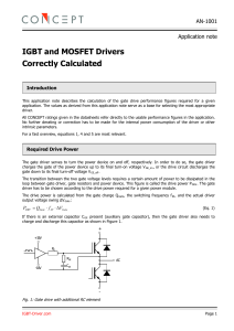 AN-1001 IGBT and MOSFET Drivers Correctly Calculated