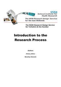 2a Introduction to the Research Process Revision 2009