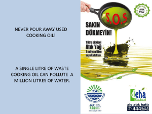 6035 Recycling of Cooking Oil