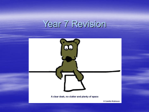 Year 7 Exam Revision (1)