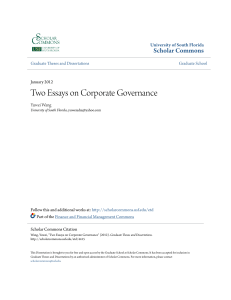 Corporate governance essays 