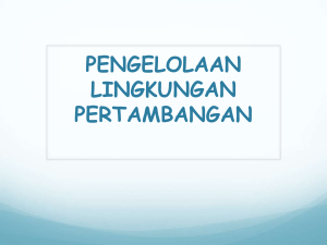 2. Peraturan Lingkungan Tambang