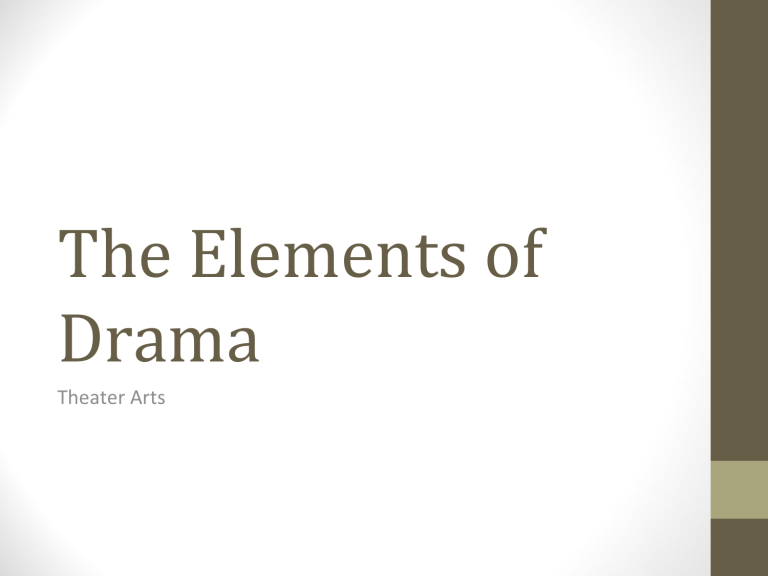 the elements of drama