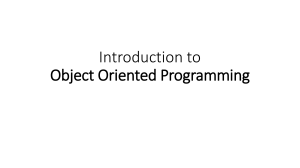 Introduction to OOP