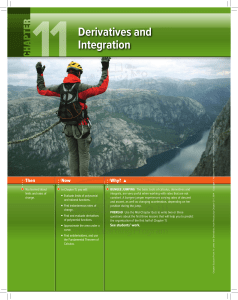 Derivatives and Integration: Limits, Rates of Change, Calculus