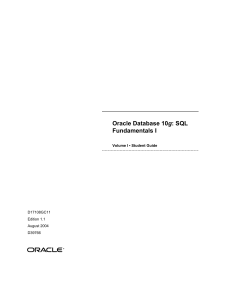 Oracle 10g Vol. 1 (1) (2) (3)