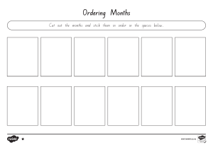 Differentiated Ordering Activity - NZ Months of the Year Pack
