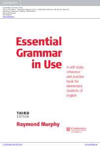 Essential Grammar in Use A self study re