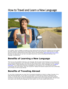 How to Travel and Learn a New Language