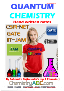 [www.chemistryABC.com] QUANTUM CHEMISTRY Sahender sir