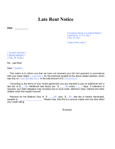 Late Rent Notice Template 10