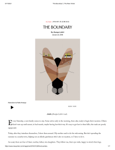 “The Boundary”   The New Yorker