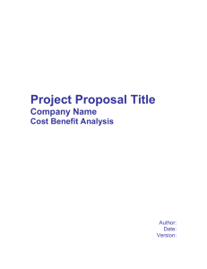 Cost Benefit Analysis template