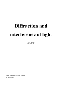 Diffraction and interference of light