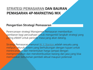 Strategi Pemasaran and Bauran Pemasaran