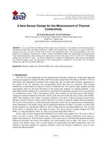 A New Sensor Design for the Measurement of Thermal  Conductivity 