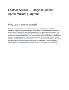 Leather Aprons — Original Leather Apron Makers   Laprons