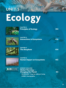 chapter 13 principles of ecology
