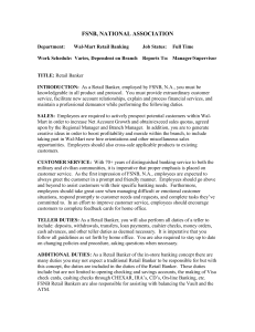 Retail Banker Job Description