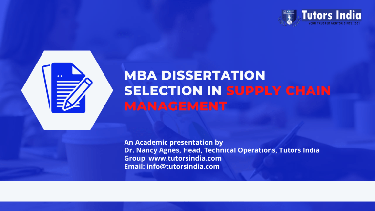 dissertation topics for mba supply chain management